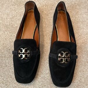 Tory Burch black suede loafer size 7.5.